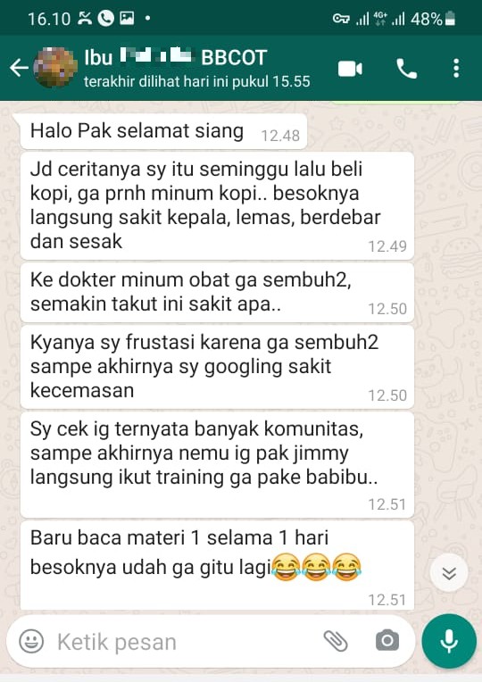 Testimoni BBCOT 1 Hari