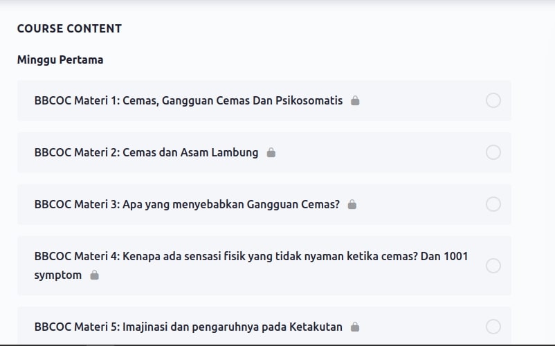 minggu pertama